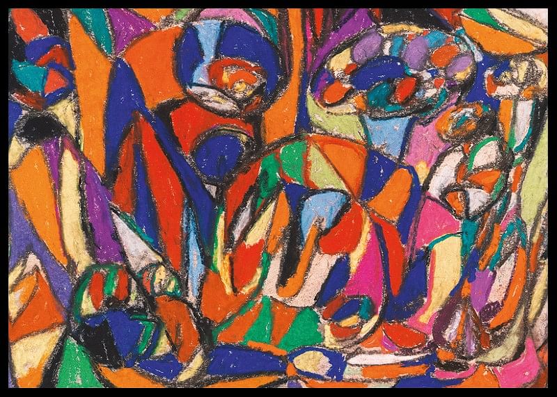 Pastel a ceruzka na papieri Adolf Holzel-12