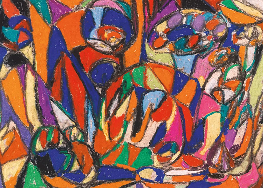 Pastel and pencil on paper By Adolf Holzel-12