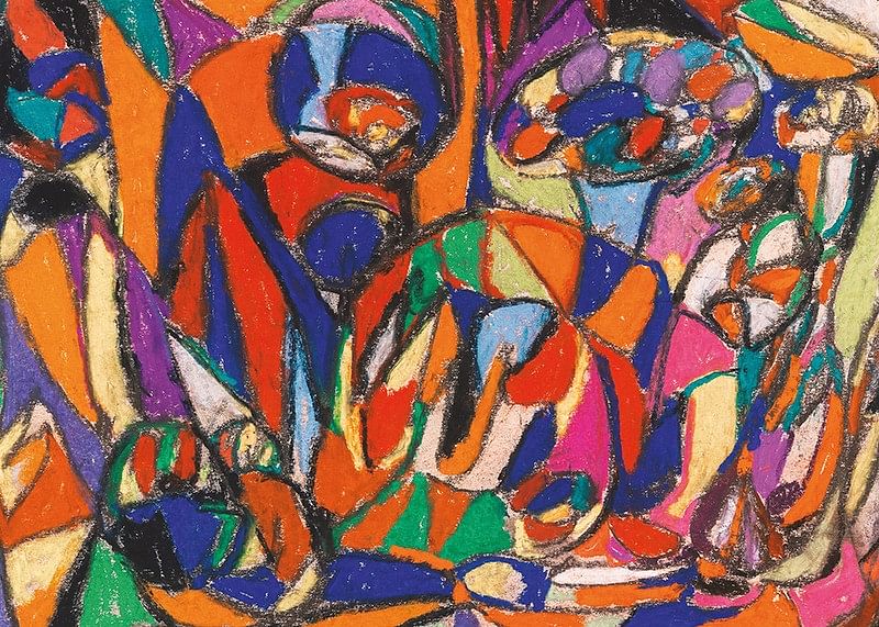 Pastel a ceruzka na papieri Adolf Holzel-12
