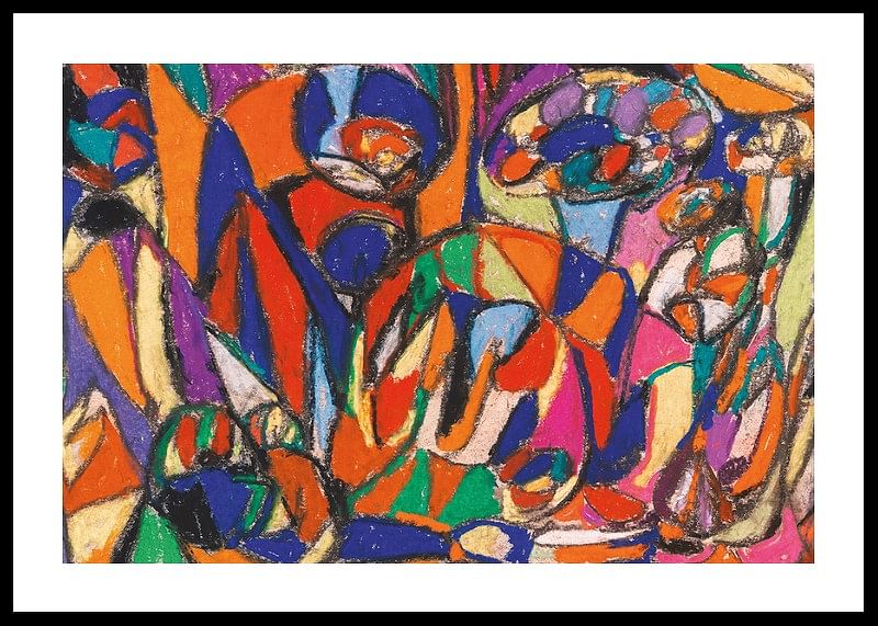 Pastel a ceruzka na papieri Adolf Holzel-12