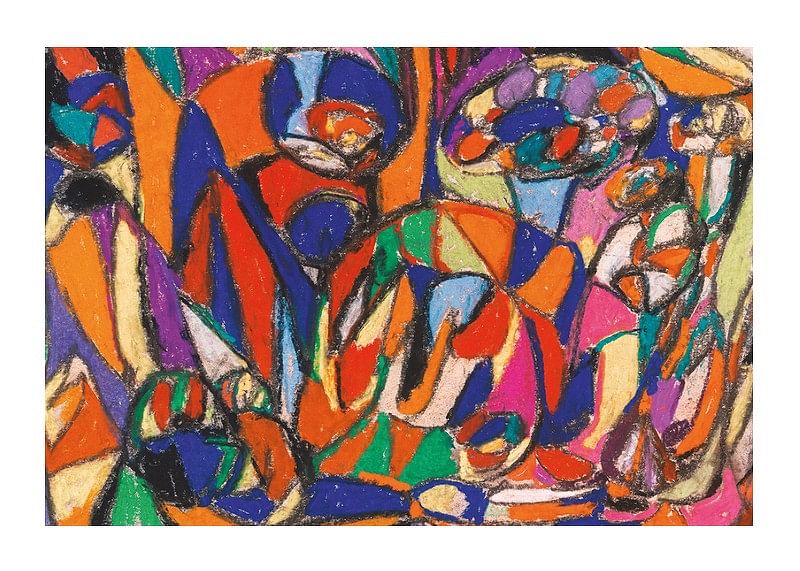 Pastel a ceruzka na papieri Adolf Holzel-12