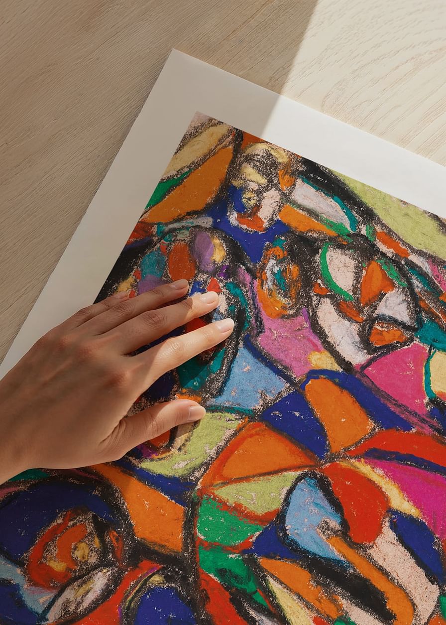 Pastel a ceruzka na papieri Adolf Holzel-12