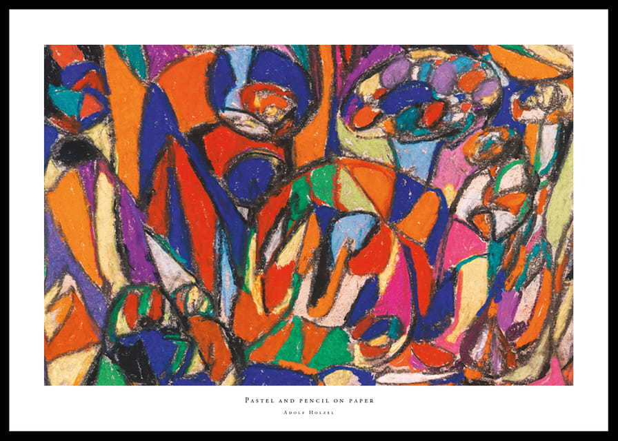 Pastel en potlood op papier Door Adolf Holzel-12
