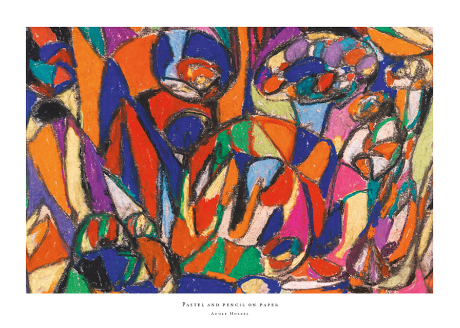 Pastel en potlood op papier Door Adolf Holzel-12