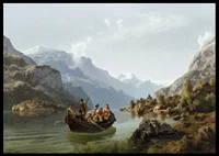 Bridal Procession On The Hardangerfjord By Adolph Tidemand-4
