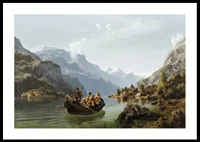Bridal Procession On The Hardangerfjord By Adolph Tidemand-2