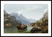 Cortège nuptial sur le Hardangerfjord par Adolph Tidemand-0