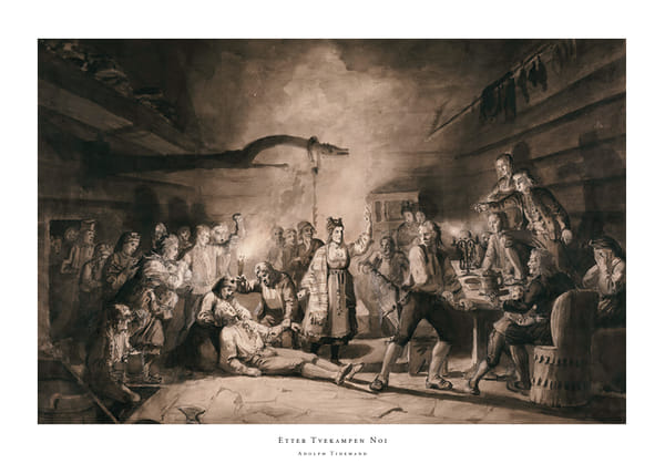 Poster Etter Tvekampen No1 By Adolph Tidemand