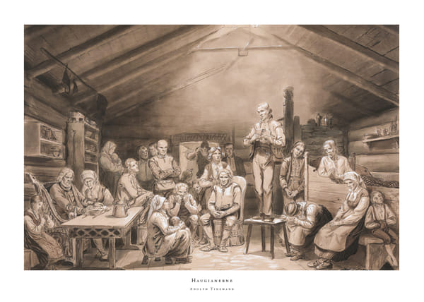Poster Haugianerne By Adolph Tidemand