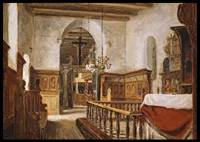 Interior From The Church At Voss By Adolph Tidemand-4