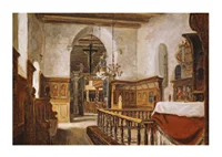 Interior From The Church At Voss By Adolph Tidemand-3