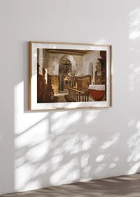 Interior From The Church At Voss By Adolph Tidemand-6