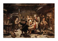 Bjørnejegerens hemkomst By Adolph Tidemand-3