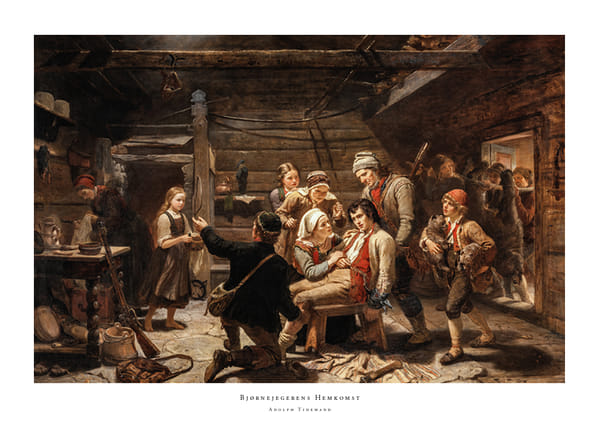 Poster Bjørnejegerens Hemkomst By Adolph Tidemand