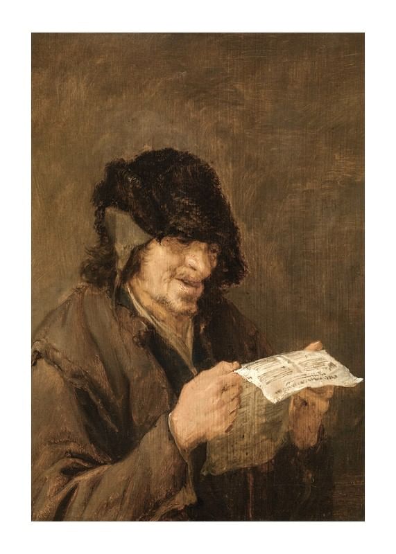 Poszter Man Singing By Adriaen Van Ostade