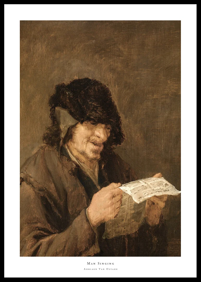Man Singing By Adriaen Van Ostade-12