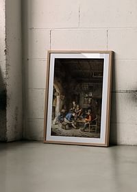 Peasants At An Inn By Adriaen Van Ostade-4