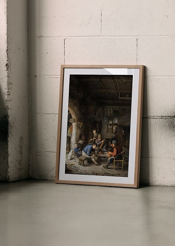 Peasants At An Inn By Adriaen Van Ostade-12