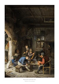 Peasants At An Inn By Adriaen Van Ostade-1