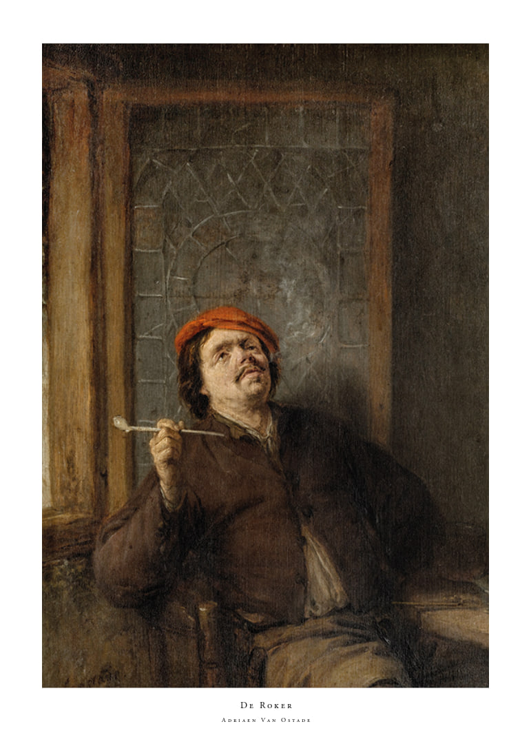 The Smoker By Adriaen Van Ostade-12