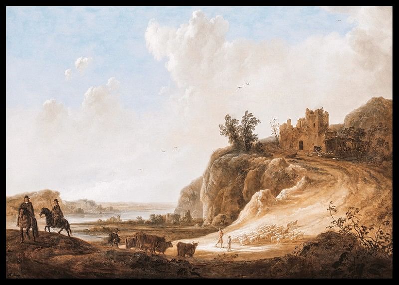 Paysage montagneux avec les ruines d'un château par Aelbert Cuyp-12