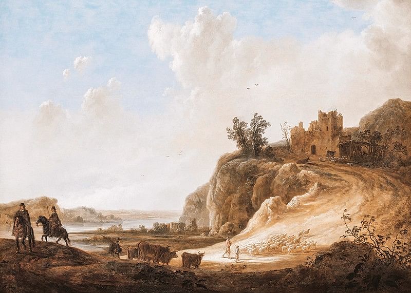Paysage montagneux avec les ruines d'un château par Aelbert Cuyp-12