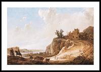 Paysage montagneux avec les ruines d'un château par Aelbert Cuyp-0