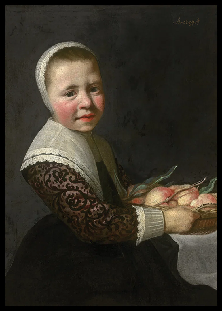 Portrait Of A Girl With Peaches By Aelbert Cuyp-12