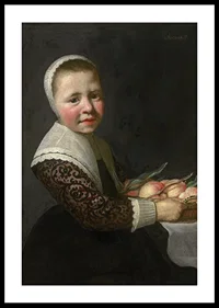 Portrait Of A Girl With Peaches By Aelbert Cuyp-2