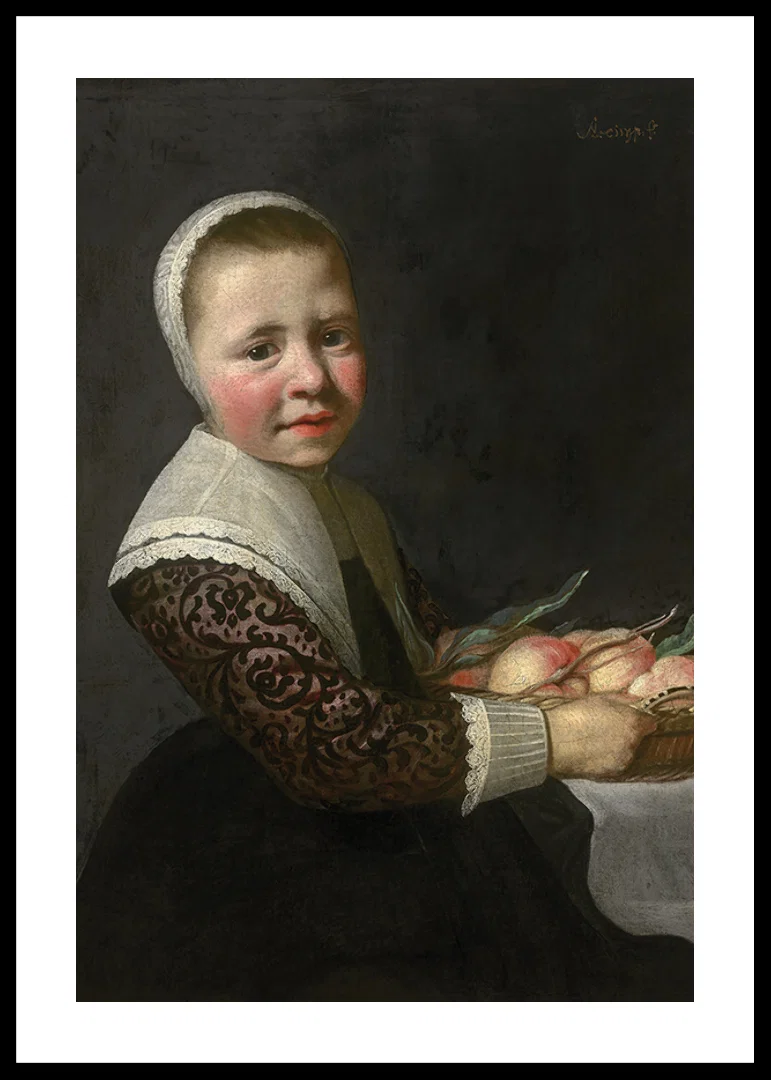 Portrait Of A Girl With Peaches By Aelbert Cuyp-12