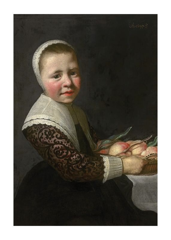 Poszter Portrait Of A Girl With Peaches By Aelbert Cuyp