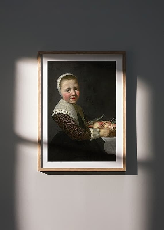 Portrait d'une fille aux pêches par Aelbert Cuyp-12