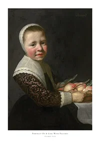 Portrait Of A Girl With Peaches By Aelbert Cuyp-1