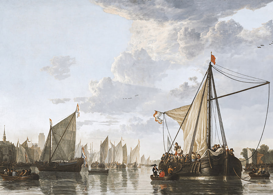 The Maas At Dordrecht By Aelbert Cuyp-12