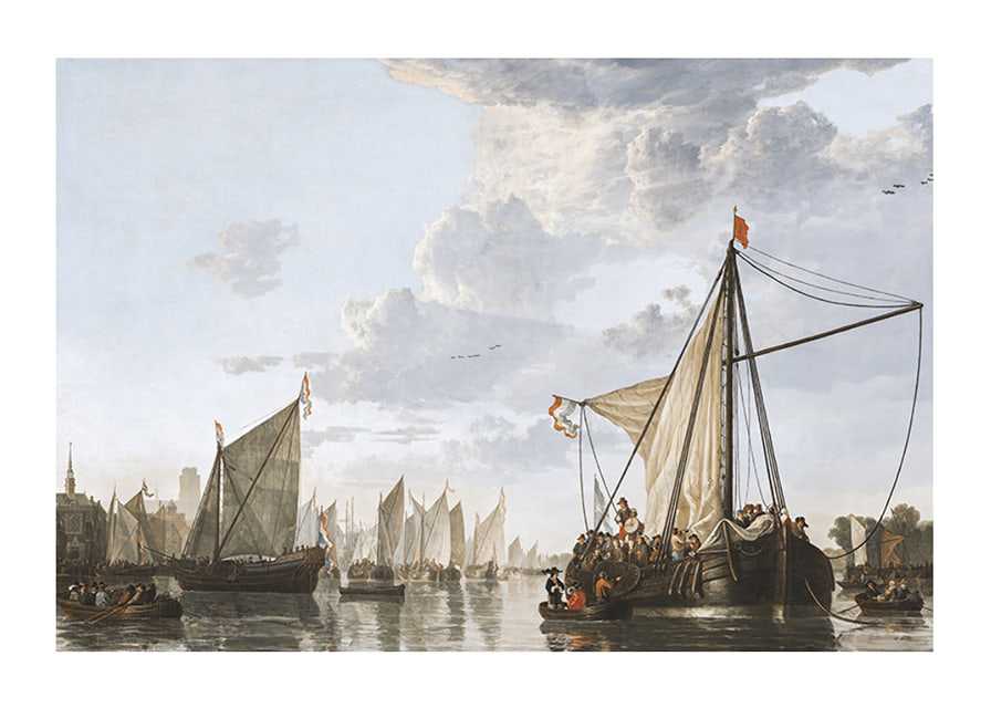 The Maas At Dordrecht By Aelbert Cuyp-12