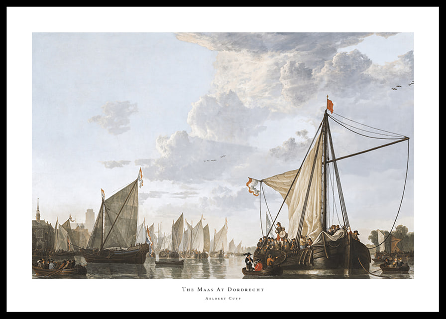 The Maas At Dordrecht By Aelbert Cuyp-12