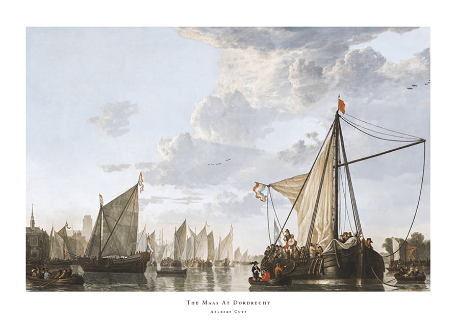 The Maas At Dordrecht By Aelbert Cuyp-12