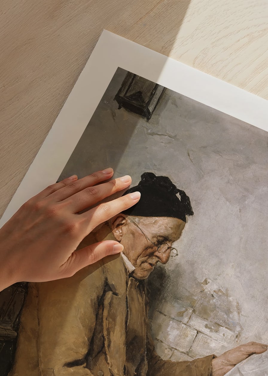 Fermierul citind pe o bancă de la aragaz de Albert Anker-12