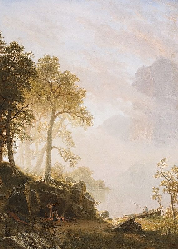 De Merced-rivier in Yosemite door Albert Bierstadt-12