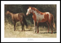 Two Horses By Albert Bierstadt-0