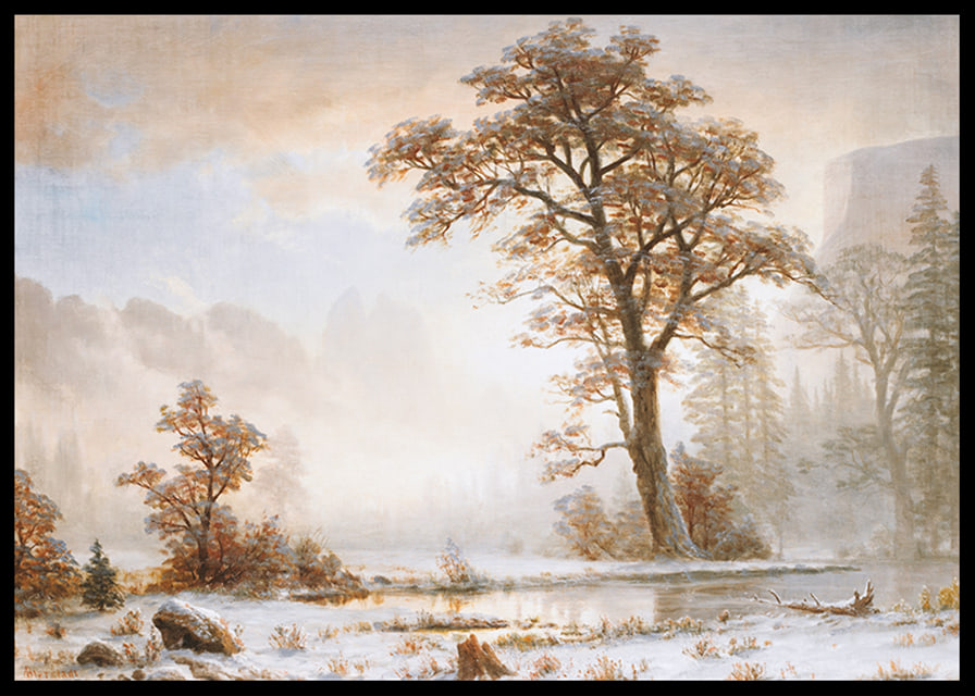 Valley of the Yosemite Erster Schneefall des Jahres Von Albert Bierstadt-12