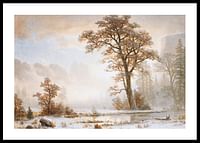 Valley Of The Yosemite Eerste sneeuwval van het jaar door Albert Bierstadt-0