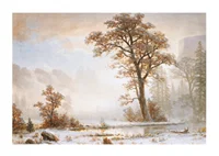 Valley Of The Yosemite First Snowfall Of The Year By Albert Bierstadt-3