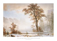 Valley Of The Yosemite First Snowfall Of The Year By Albert Bierstadt-1