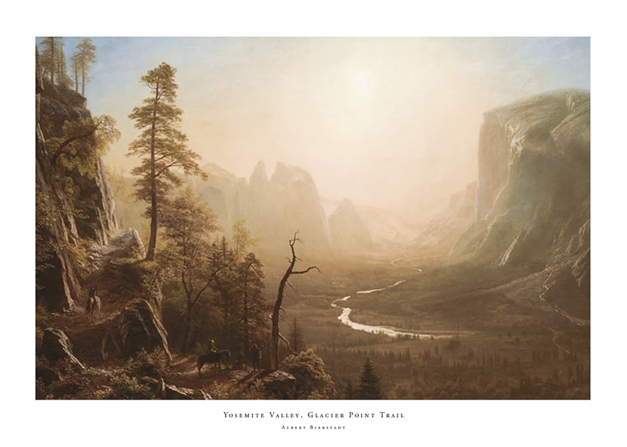 Yosemite Valley, Glacier Point Trail By Albert Bierstadt-12