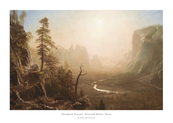 Poster Yosemite Valley Glacier Point Trail By Albert Bierstadt