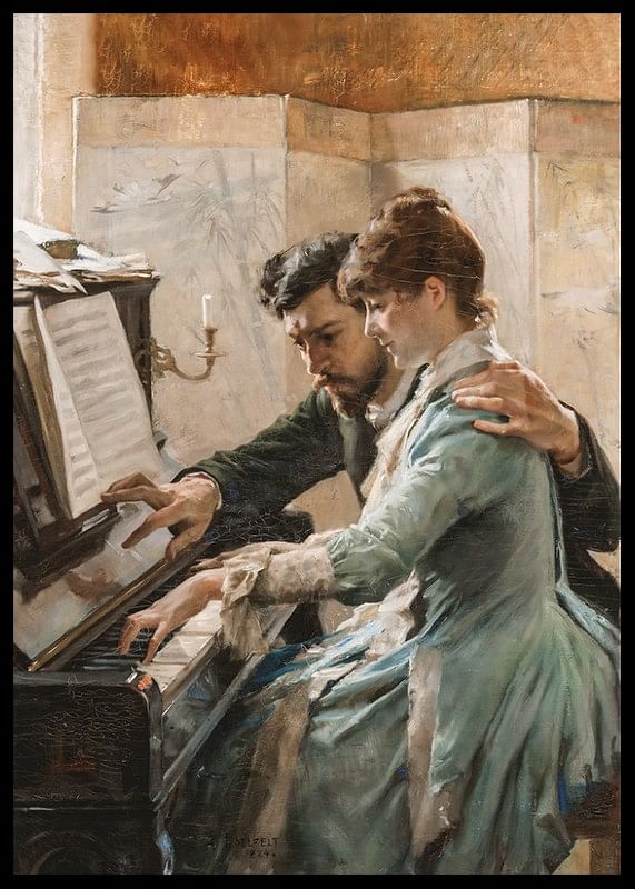 At The Piano By Albert Edelfelt-12