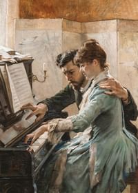 At The Piano By Albert Edelfelt-3