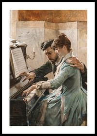 At The Piano By Albert Edelfelt-0