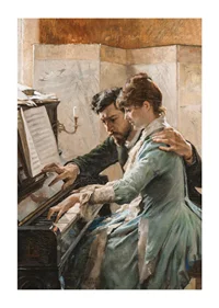 At The Piano By Albert Edelfelt-3